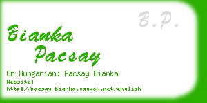 bianka pacsay business card